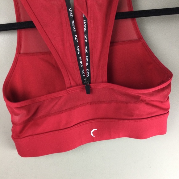 Zyia All-Star One More Rep Mesh Zip Back Red Sports Bra Size Small - Picture 9 of 12